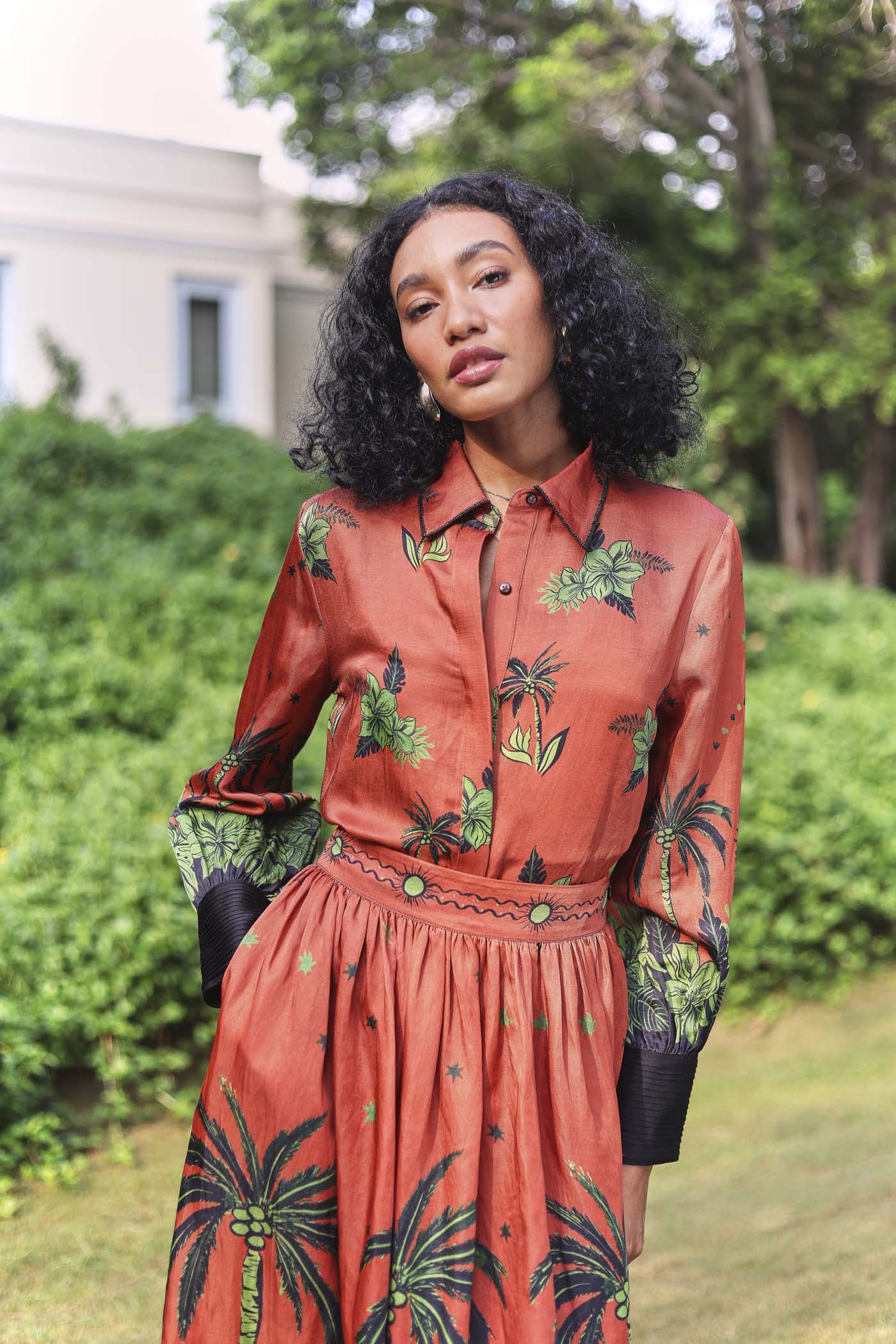 Sara Sunset Palm Skirt